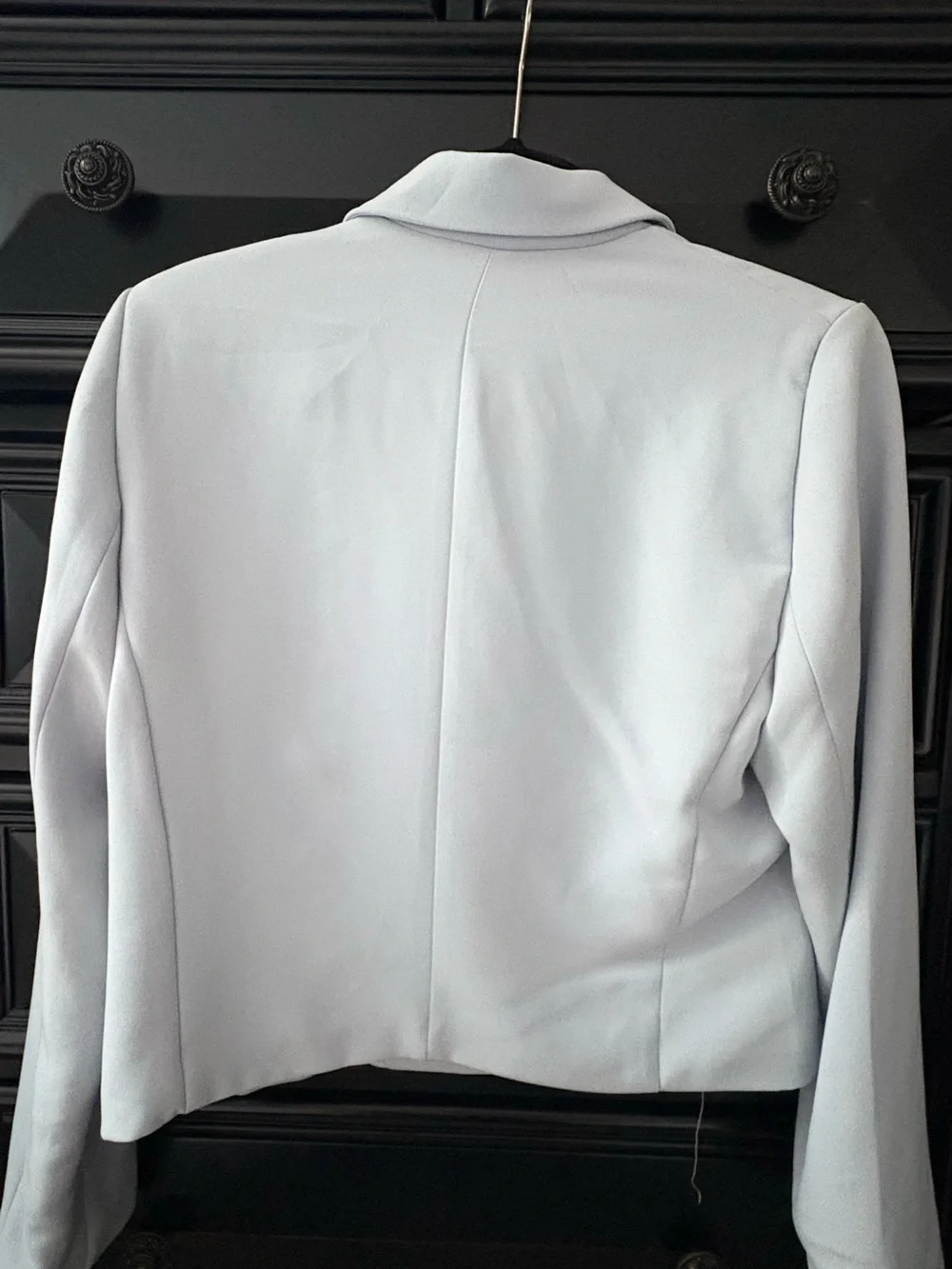 ESQUALO Pale Blue Cropped Blazer with Gold Buttons - Picture 3 of 13